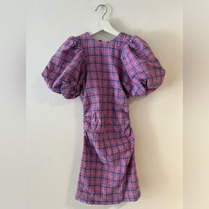 GANNI- Pink Check Minidress